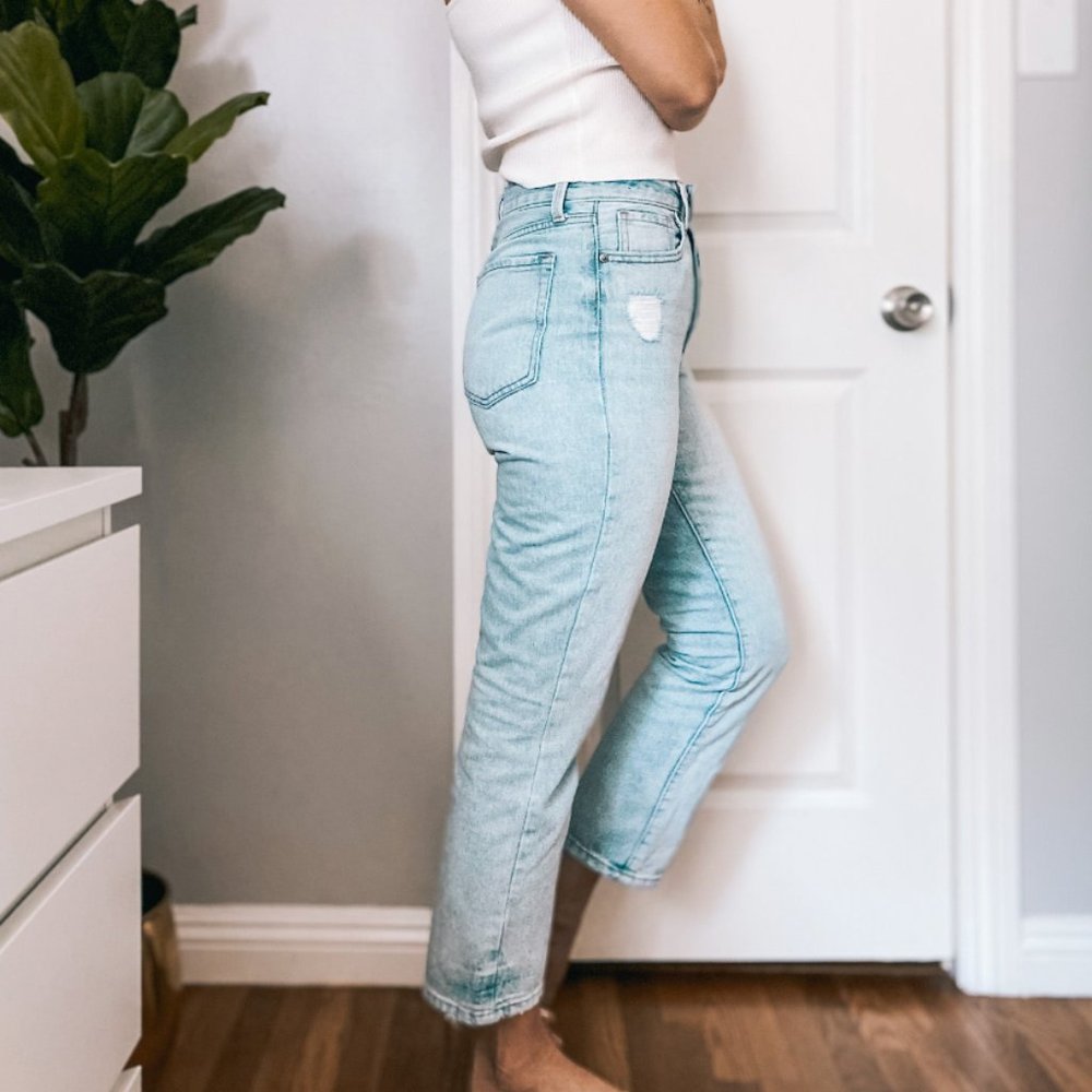 High Rise Straight Denim